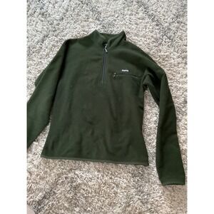 Roffe Polartec‎ Fleece Quarter Zip Pullover Forest Green Mens XL